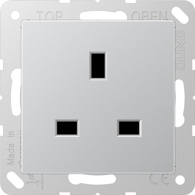 Jung - Steckdose A 3521 AL 13A 250V, aluminium
