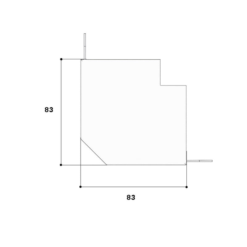 GGK - Außeneck für Geräteeinbaukanal FB-Ausseneck 60x200 alp 11148 − 1 Stück
