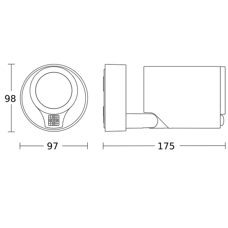 Steinel - Downlight/Strahler/Flutlicht Sensor-LED-Strahler Spot ONE SC 3000K 175 x 97 x 98 mm