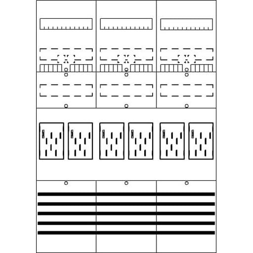 Striebel&John - Zählerfeld Zählerfeld BF37C6 7RE 6Z vorverdrahtet