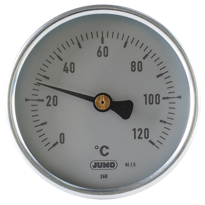 Jumo - Messgerät für Temperatur und Klima Bimetallthermometer Kl.1,5 80000582 0-120°C, EB-L 50mm