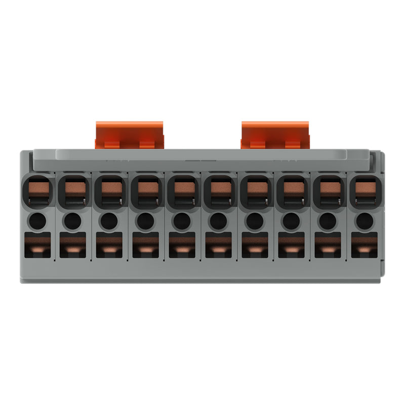 WAGO - Ein- und mehrpolige Klemmenleiste 1-Leiter-Federleiste 769-110/145-000 CAGECLAMP,4mm²,gr − 10 Stück