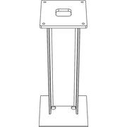 Siedle&Söhne - Standfuß für Briefkastengehäuse Erdstück ZE/STL 168 x 168 168x168mm