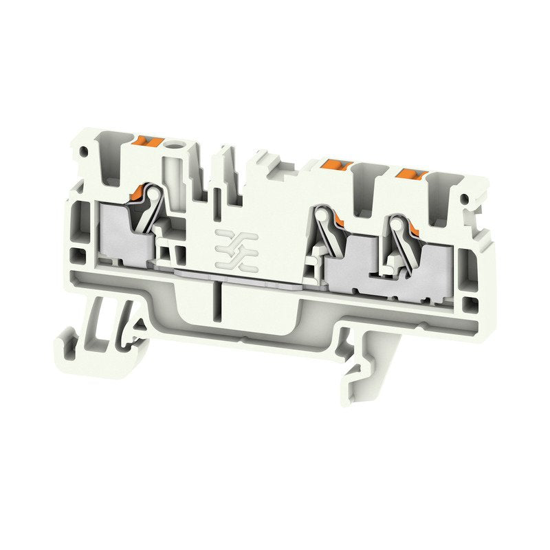 Weidmüller - Durchgangs-Reihenklemme Klemme A3C 2.5 LTGY PUSH IN, 2.5 mm² − 100 Stück