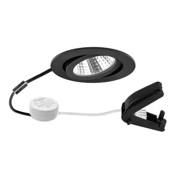 Brumberg Leuchten - Downlight/Strahler/Flutlicht LED-Einbaustrahler 230V 40463183 3000K, sw