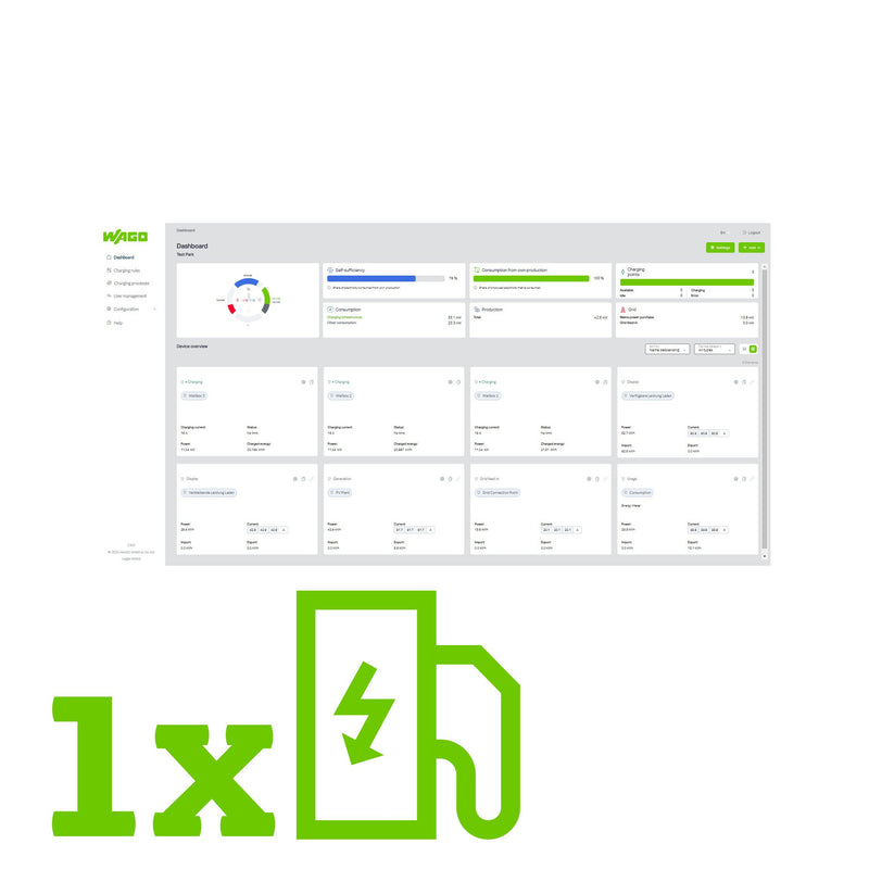 WAGO - Applikations-Software für Automation Application LoadManagement 8101-1001/261-001 1 charging point