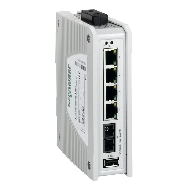Schneider Electric - Netzwerk Switch Ethernet Switch Connexium TCSESPU053F1CS0 UNMGD PRM 4TX/1FX-SM