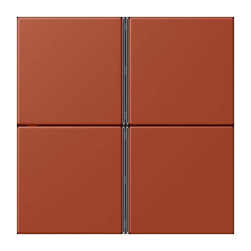 Jung - Abdeckung/Bedienelement für Installationsschalterprogramme Tastensatz 4fach LC 404 TSA 232 locre rouge