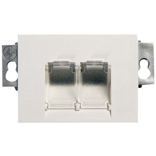 Telegärtner - Kommunikationsanschlussdose Kupfer Modul-Aufnahme 2-fach 100022169 55x41, für GB2/3 − 5 Stück