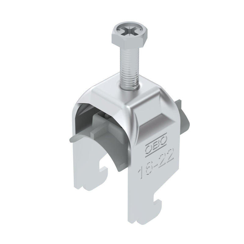 OBO Bettermann - Bügelschelle BS-N1-K-22 ALU 16-22mm − 50 Stück