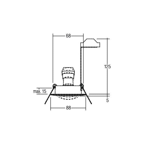Brumberg Leuchten - Downlight/Strahler/Flutlicht Einbaudownlight GU10 36141080 rund, sw