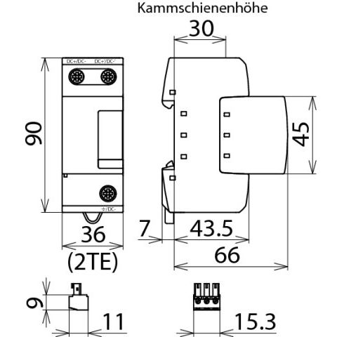 DEHN - Blitzstromableiter für Energietechnik Blitzstromableiter DSE M 1 220 FM koordiniert Typ 1