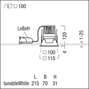 Zumtobel Group - Downlight/Strahler/Flutlicht LED - Einbauleuchte P - INFQ100H #60818664 2700 - 6500K