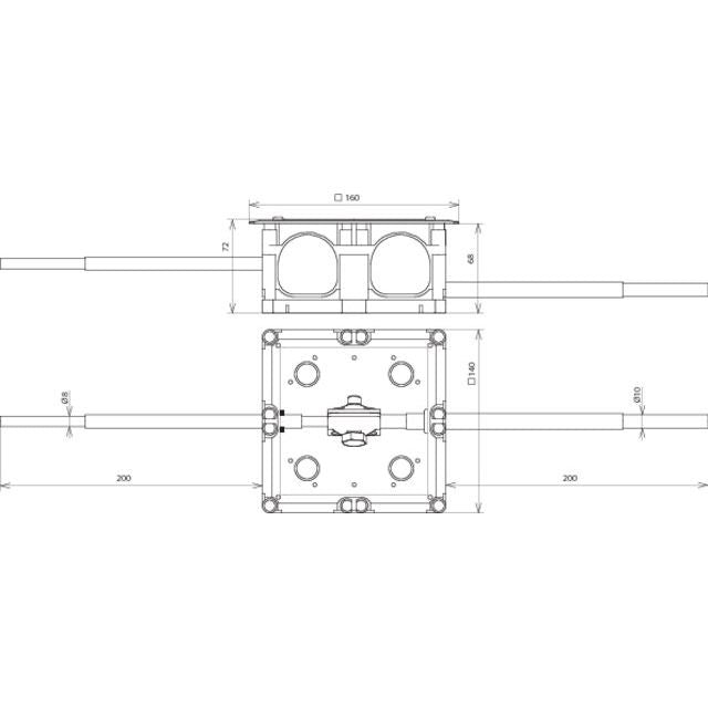 DEHN - Zubehör/Ersatzteile für Erdung und Blitzschutz UP-Trennstellenkasten TSK140X140V2A#476010 160x160x68mm