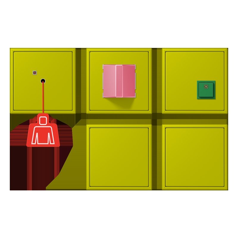 Jung - Behindertenelement für Installationsschalterprogramme Notrufset mit USV NRS LC 0834-2 249