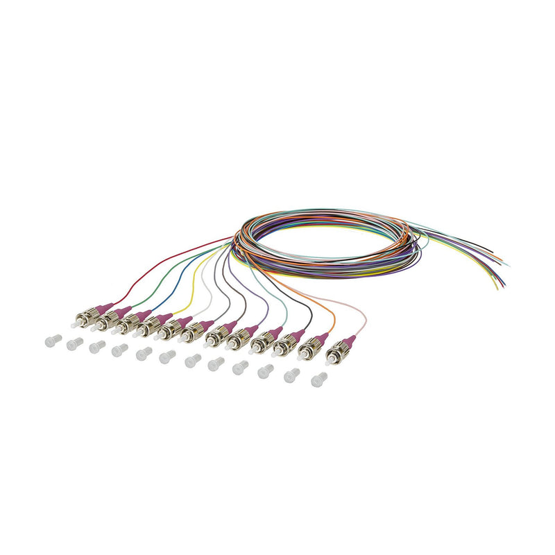 Metz Connect - LWL-Pigtail OpDAT Pigtail ST-PC 150N1AO0020E OM4 12 Farben − 12 Stück