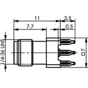 Telegärtner - Koax-Steckverbinder SMA-Buchse für LTP 50Ohm 100024690 Press in 603 − 5 Stück