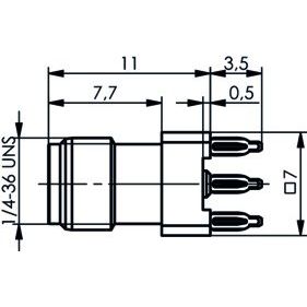 Telegärtner - Koax-Steckverbinder SMA-Buchse für LTP 50Ohm 100024690 Press in 603 − 5 Stück