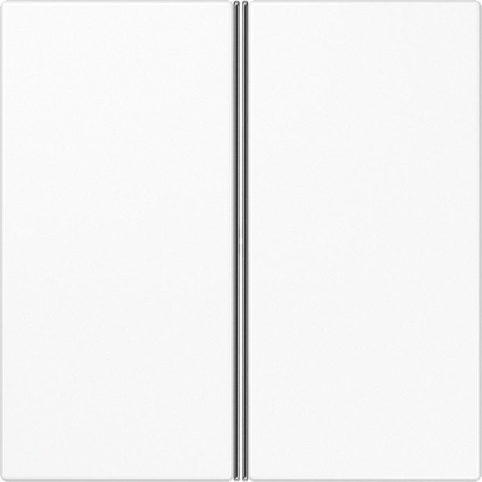 Jung - Abdeckung/Bedienelement für Installationsschalterprogramme Tastensatz 2-fach aws LS 402 TSA WW komplett − 1 Stück