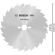 Bosch - Kreissägeblatt PRO Wood Kreissägeblatt, 2608838412 254 x 2,8 x 30 mm