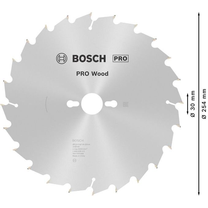 Bosch - Kreissägeblatt PRO Wood Kreissägeblatt, 2608838412 254 x 2,8 x 30 mm