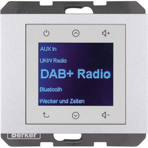 Berker - Elektronik-Gerät für Installationsschalterprogramme Radio DAB+, K.x alu 29847003