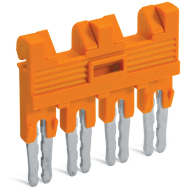 WAGO - Querverbinder/Brücker für Reihenklemme Brücker 4-fach 282-434/100-000 isoliert,orange − 10 Stück