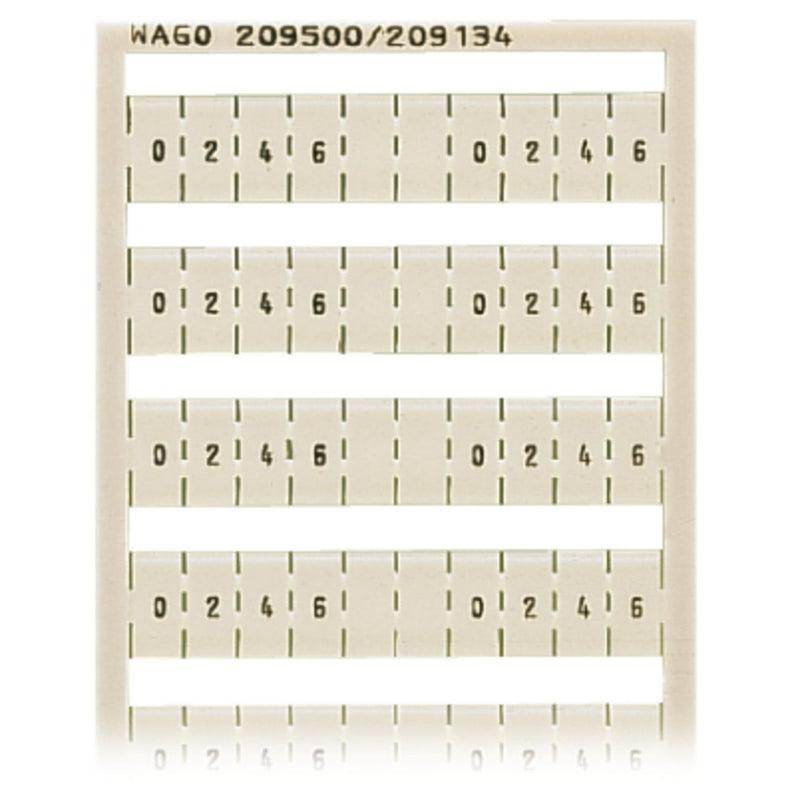 WAGO - Klemmenmarkierung WSB-Bezeichnungssystem 209-500/209-134 W:0,2,4,6/1,3,5,7 − 5 Stück