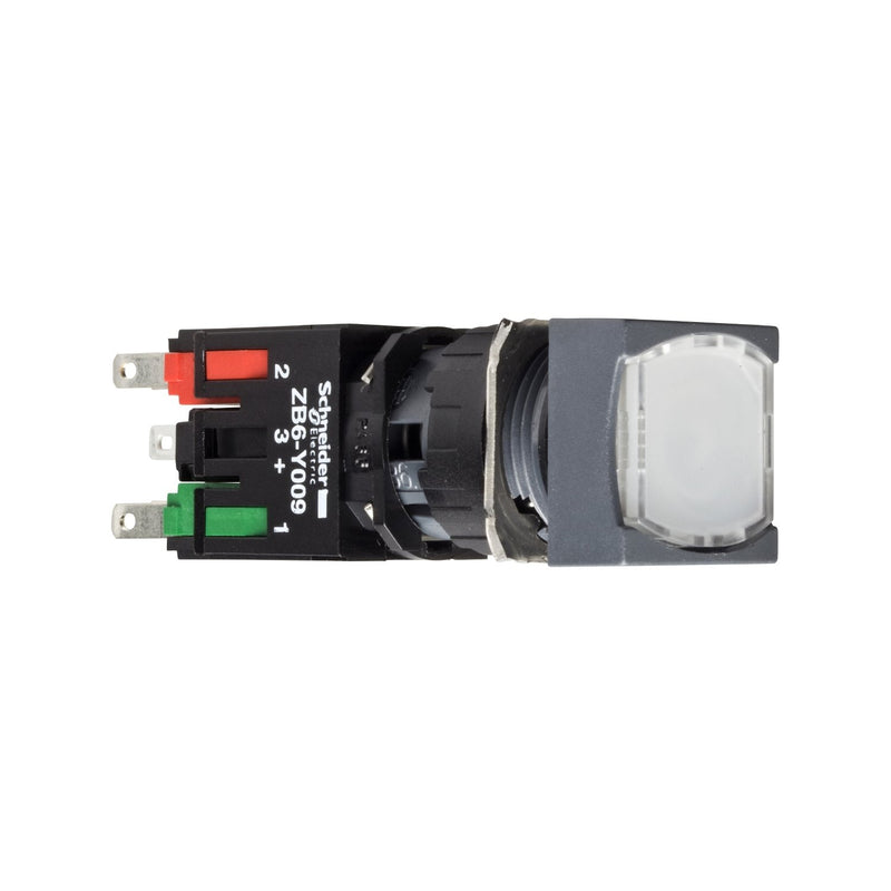 Schneider Electric - Drucktaster, Komplettgerät Leuchtdrucktaster weiß XB6CF1B5B