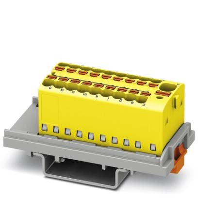 Phoenix Contact - Durchgangs-Reihenklemme Verteilerblock PTFIX4/18X1,5-NS35YE − 20 Stück