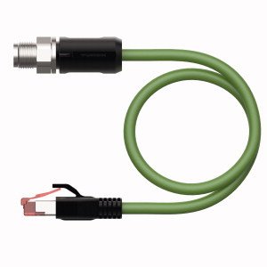Turck - Rundsteckverbinder, feldkonfektionierbar (Industriesteckverbinder) Verbindungsleitung RSSX-RJ45S-8814-0.2M