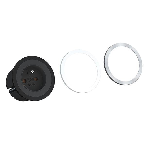 Bachmann - Multi-Tischsteckdose Schutzkontaktsteckdose 926.001 PIX 1xSchutzk.,sw 2m