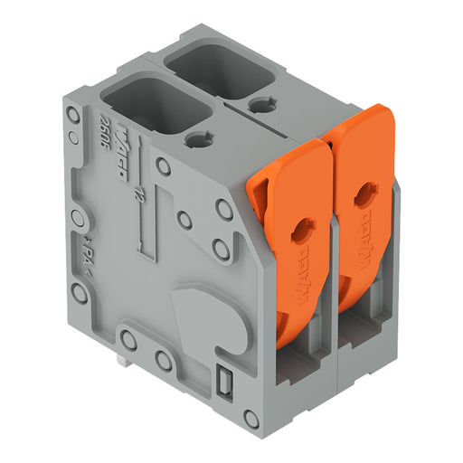 WAGO - Leiterplattenklemme 2606-3102/000-005 Hebel,6mm²,rot − 88 Stück