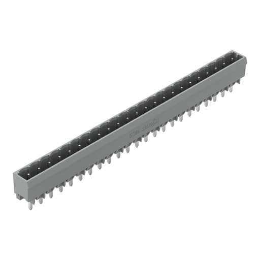 WAGO - Leiterplattensteckverbinder THT-Stiftleiste Lötstift 231-183/001-000 1,2x1,2,gerade,grau − 50 Stück
