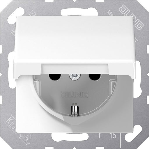 Jung - Steckdose SCHUKO-Steckdose 16A 250V AS 1520 NBFKL WW m.Klappdeckel