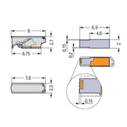 WAGO - Ein- und mehrpolige Klemmenleiste SMD-Leiterplattenklemme 2065-101/998-403 Maß 6mm,silberfarben − 31800 Stück