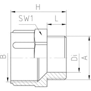 Jacob - Erweiterungs-/Reduzierring Erweiterung 3642 PA Kunststoff PG36x42 − 10 Stück