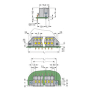 WAGO - Leiterplattensteckverbinder Leiterplattenklemme 231-608/023-000 2,5mm² − 50 Stück