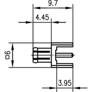 Telegärtner - Koax-Steckverbinder MCX-Anbaustecker AU 50Ohm 100024988 f. LTP A06 − 5 Stück