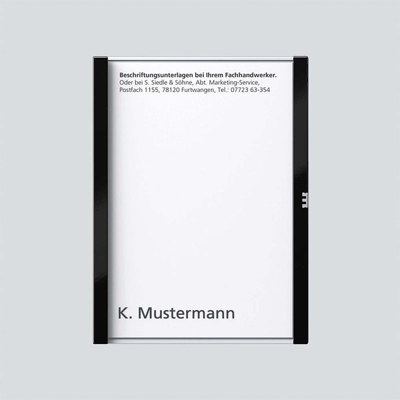 Siedle&Söhne - Zubehör/Ersatzteile für Türkommunikation Namensschild sw-hgl 200029949-00 f. TM612-1/BTM650-01