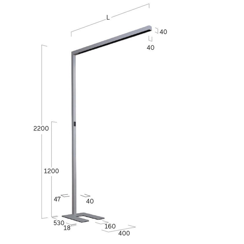 Lightnet - Stehleuchte LED-Stehleuchte LSXLSX-840M-L1470UAA 4000K, silber