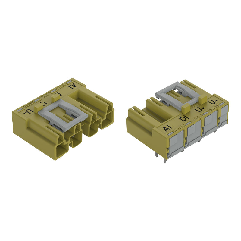 WAGO - Leiterplattensteckverbinder Stecker für Leiterplatten 770-874/011-000/072- 4-polig,hellgrün − 50 Stück