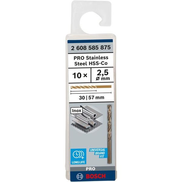 Bosch - Bohrer PRO Stainless Steel HSS-Co 2608585875 Spiralbohrer 2 x 30