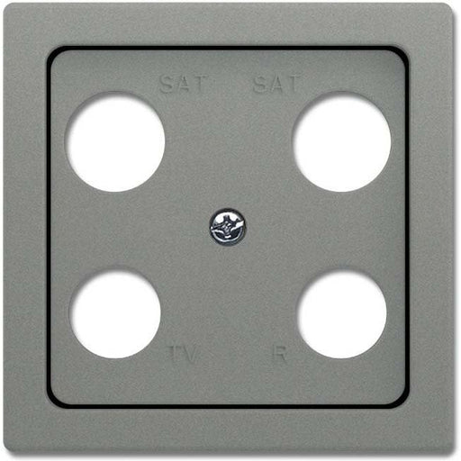 Busch-Jaeger - Einsatz/Abdeckung für Kommunikationstechnik Zentralscheibe gr/metal 1743-04-803 Abdeckung