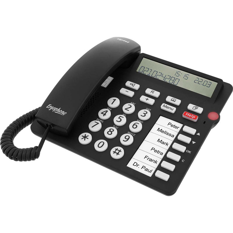 Tiptel - Schnurgebundenes analoges Telefon Ergophone 1300
