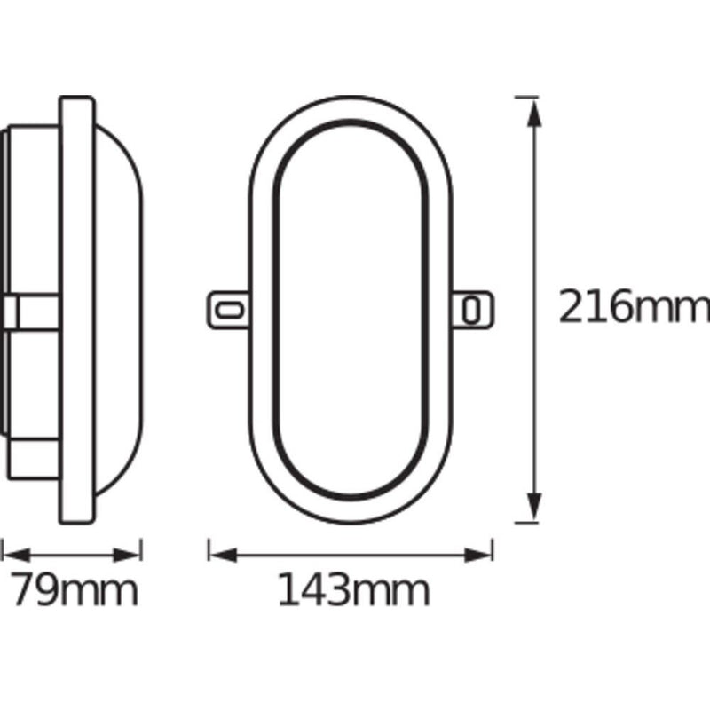 Ledvance - Decken-/Wandleuchte LED-Wand-/Deckenleuchte LEDBULKHEAD11W840BK 4000K schwarz