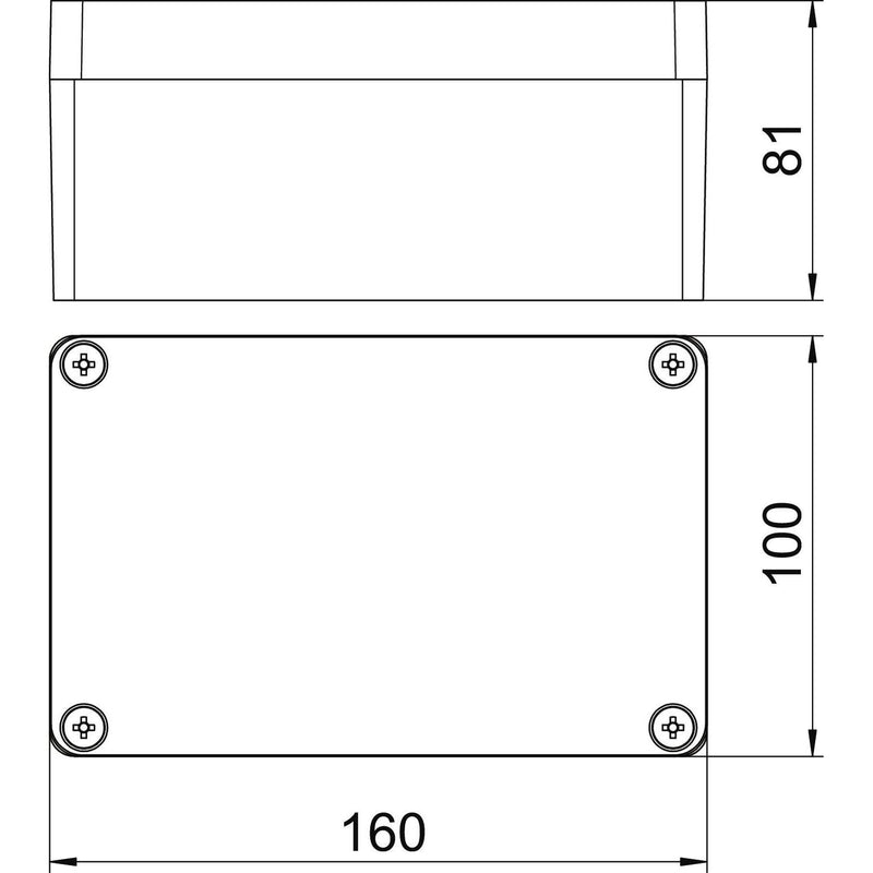 OBO Bettermann - Leergehäuse Aluminiumleergehäuse Mx 161008 CR3 Oberfl. beschichtbar
