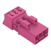 WAGO - Steckverbinder für steckbare Gebäudeinstallation Stecker 3-polig 890-293/081-000 pink − 50 Stück