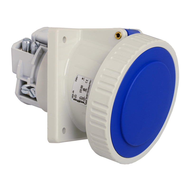 Walther Werke - CEE-Anbausteckdose (IEC 60309) Anbaudose schräg 125A 579509 5P 230V 9h IP67