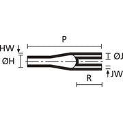 HellermannTyton - Aufteilkappe Zweifinger-Formteil 218-2-B8W-PO-X-BK PO-X schwarz − 50 Stück